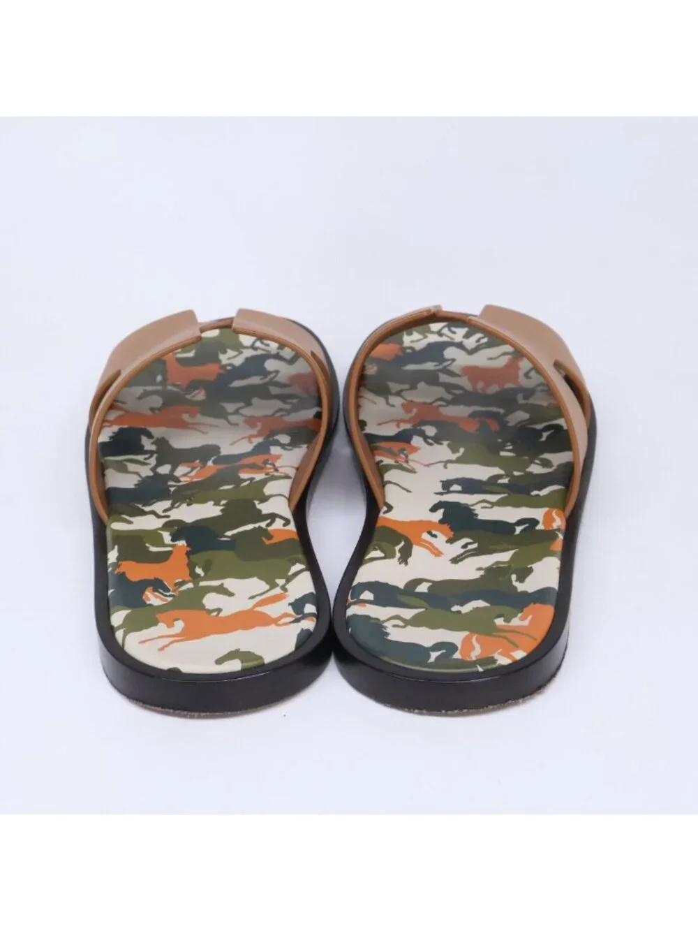 Hermes Izmir Horse Camouflage Sandals